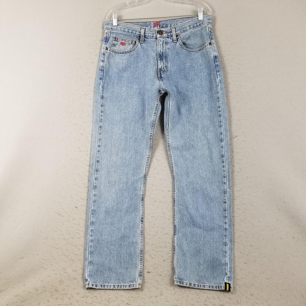 Pittsburgh Steelers Jeans Mens 32x30 Light Wash NFL Football 5‎ Pocket Pants